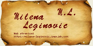 Milena Leginović vizit kartica